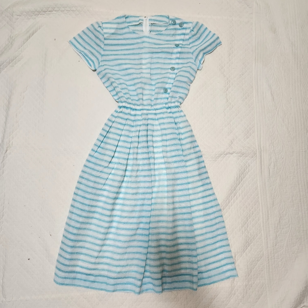 Blue Striped Dress